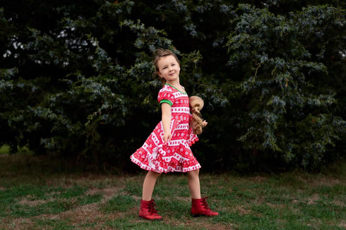 christmas-sweater-dress-just-for-littles®️ - Sophia's Style -4